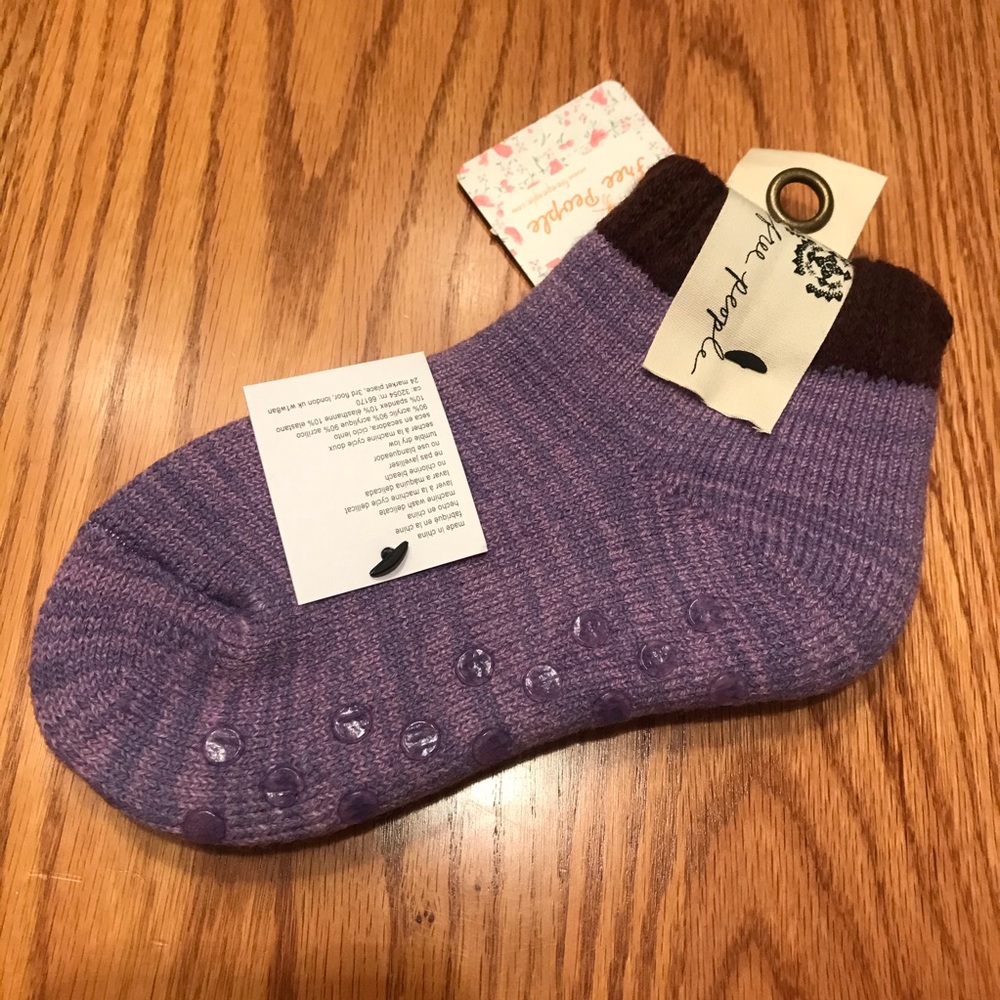 NWT Free People Purple & Burgundy Comfy Socks